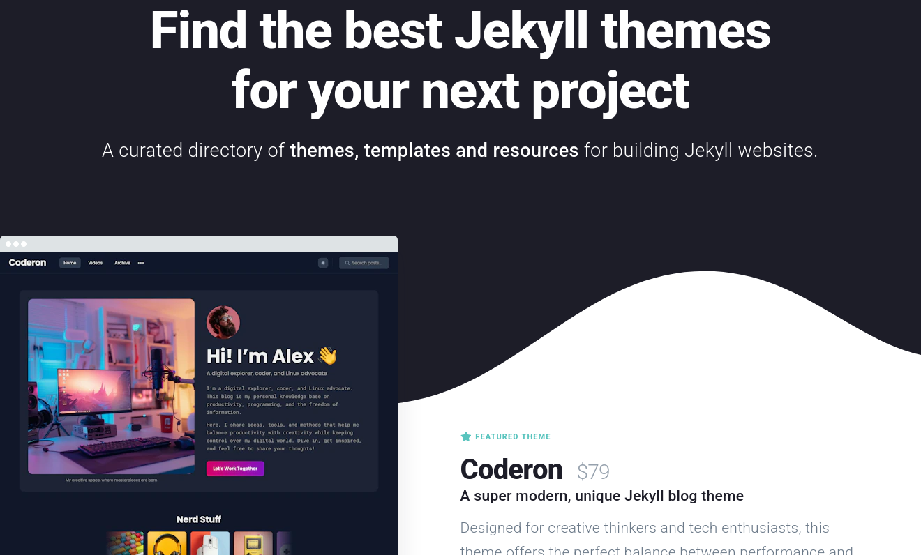 Jekyll Themes dot io