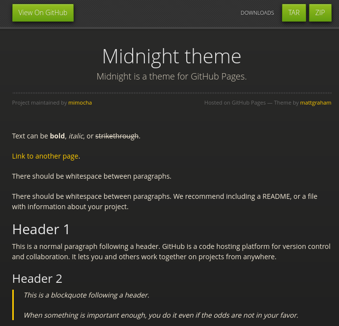 Midnight Example